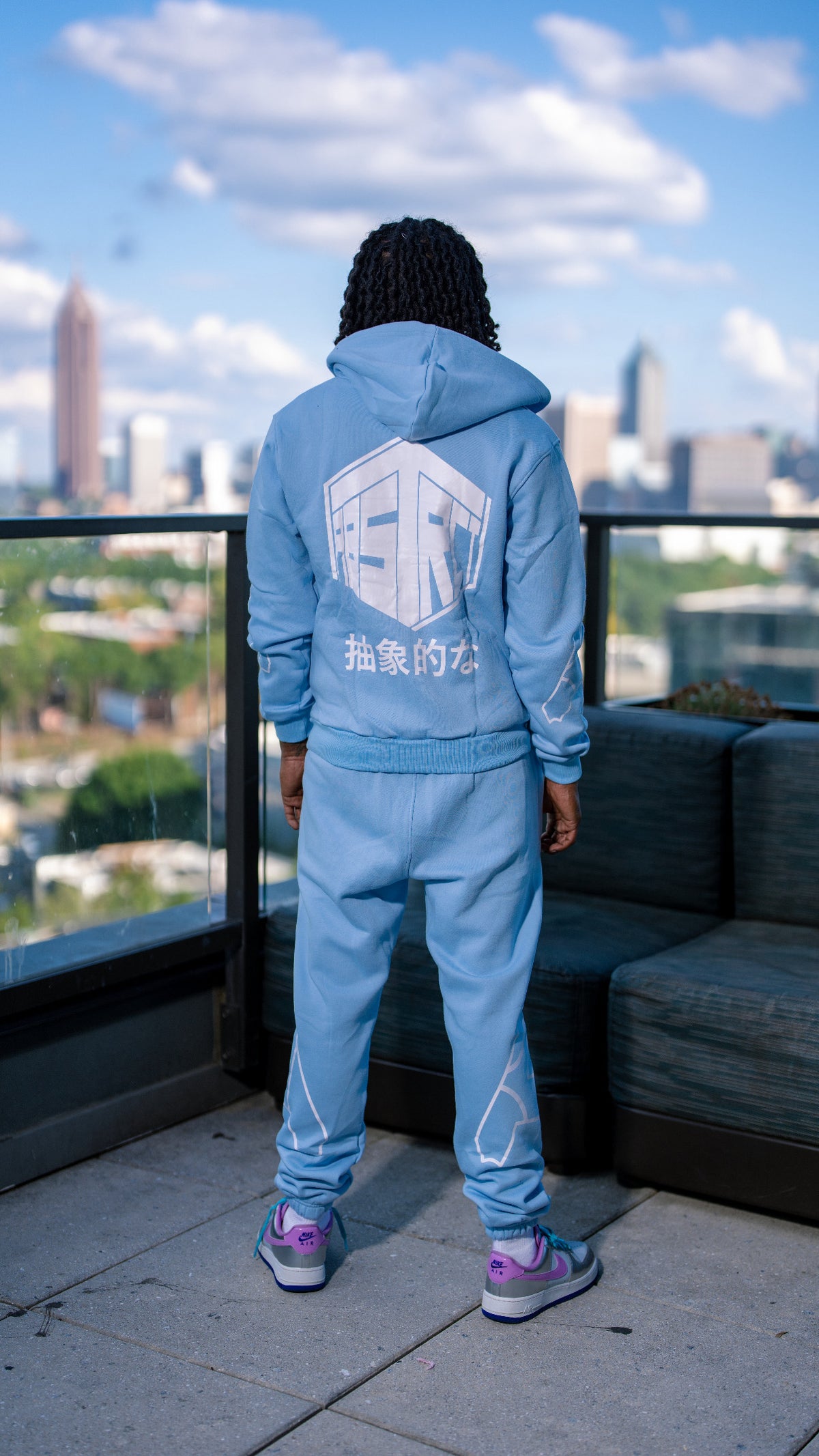 Stencil Hoodie (Ice Blue)