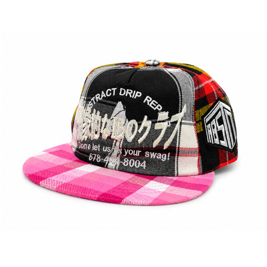 Repair Plaid Hat (Pink)