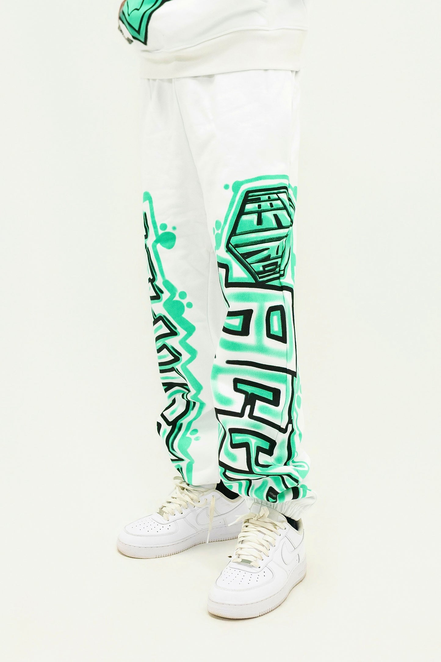 Money Talks Sweatpants (White)