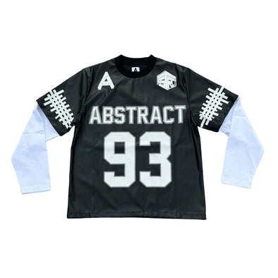 Abstract Leather Jersey Tee