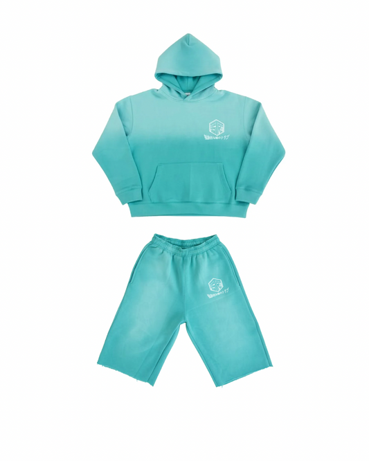 Japanese Hexagon Sweatsuit (Ice Blue)