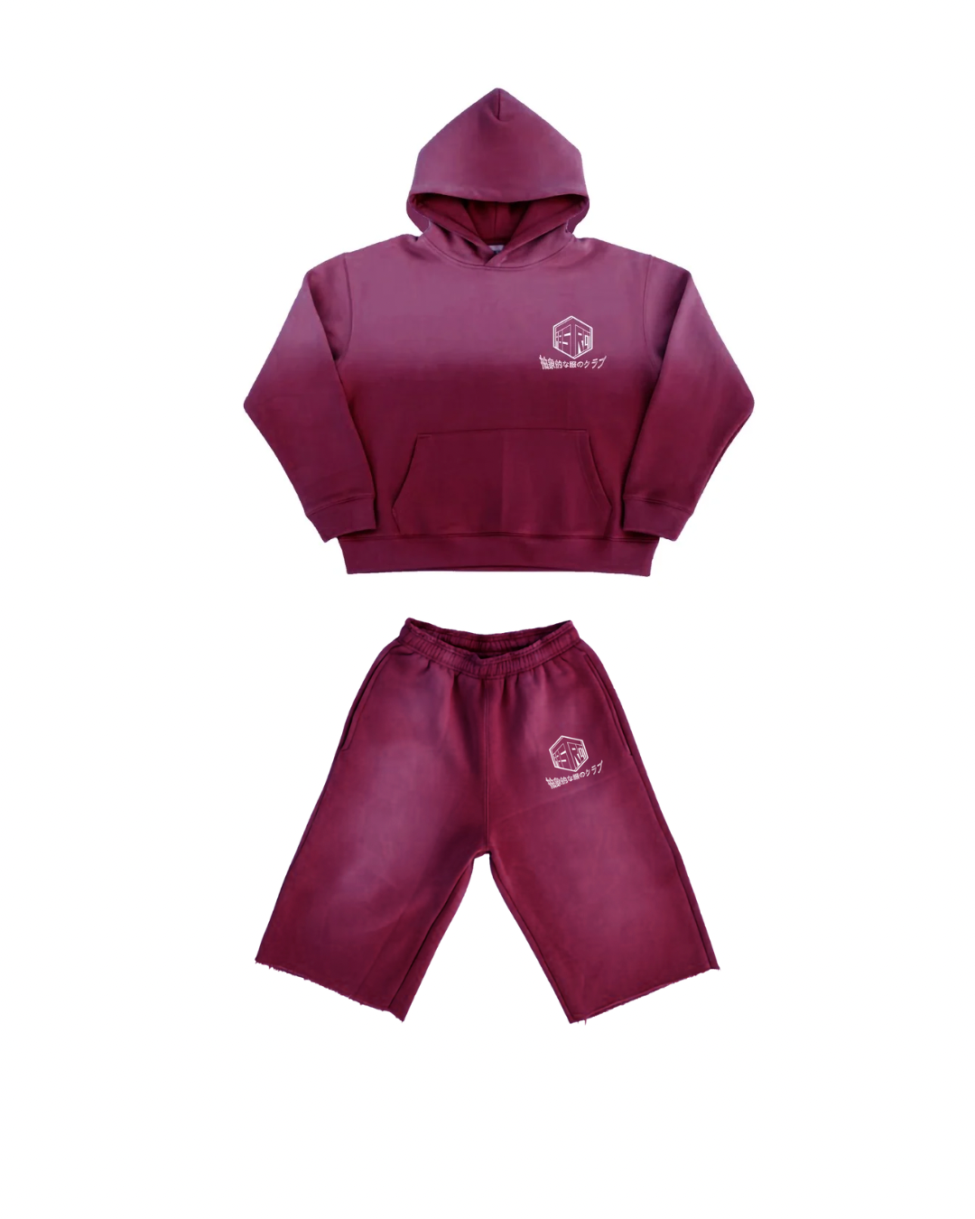 Japanese Hexagon Sweatsuit (Dark Rust)