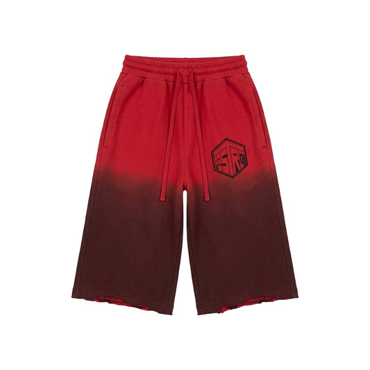 Ombre 3/4 Sweatpants (Red)
