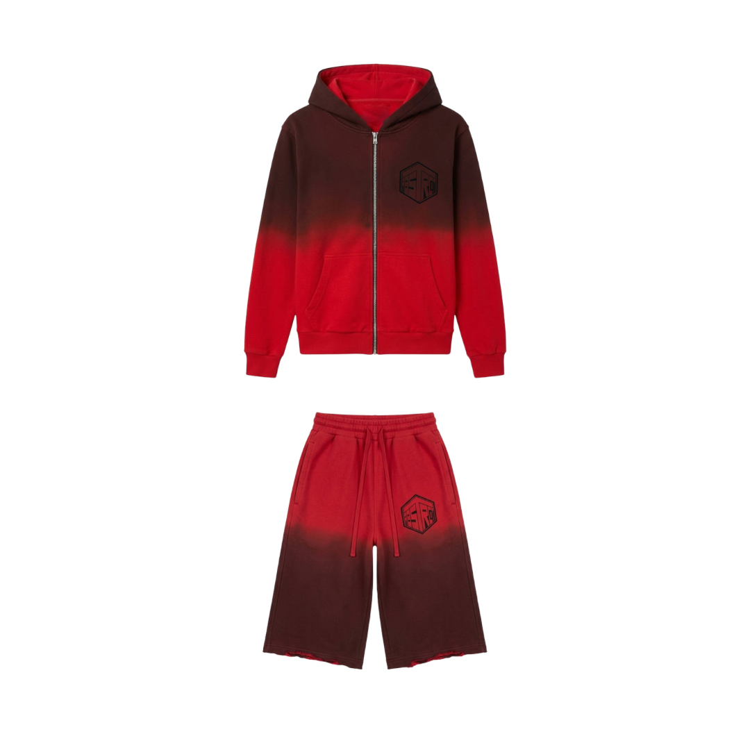 Ombre Sweatsuit (Red)