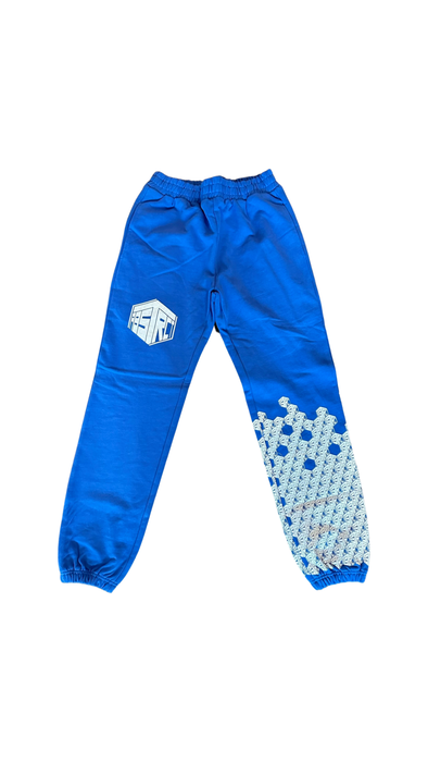 Abstract Hexagon Blue Sweatpant
