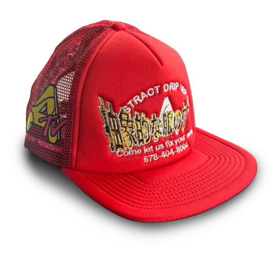 Drip Repair Trucker Red