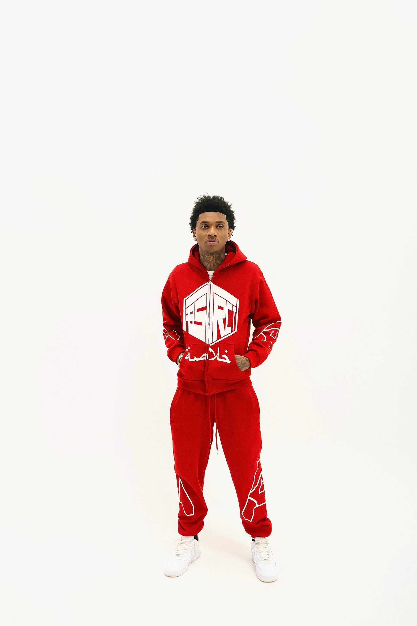 Stencil Hoodie (Red)