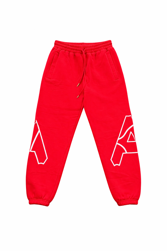 Stencil Sweatpants (Red)