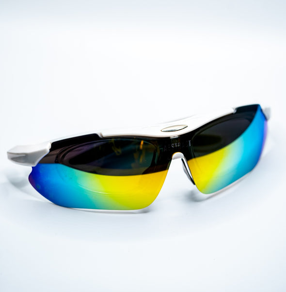 Abstract Cyclone Glasses White